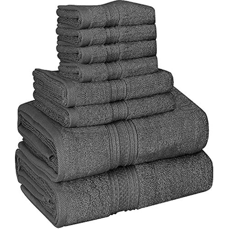 Utopia Towels 700 GSM Premium Dark Grey Set Bulk Pack of 64