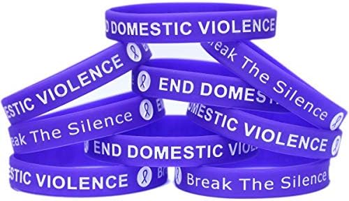 10 End Domestic Violence Wristband Bracelets