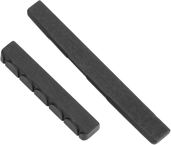 Guitar Nut and Saddle, 6 String Acoustic Guitar Ebony Bone Bridge Saddle and Nut Set 80mm & 50mm for Classical Guitar Parts, 1 Set 2 PCS