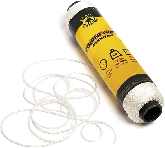 TEAM CATFISH Power Twine with 100% Nylon & 300 ft Heavy-Duty Line - White