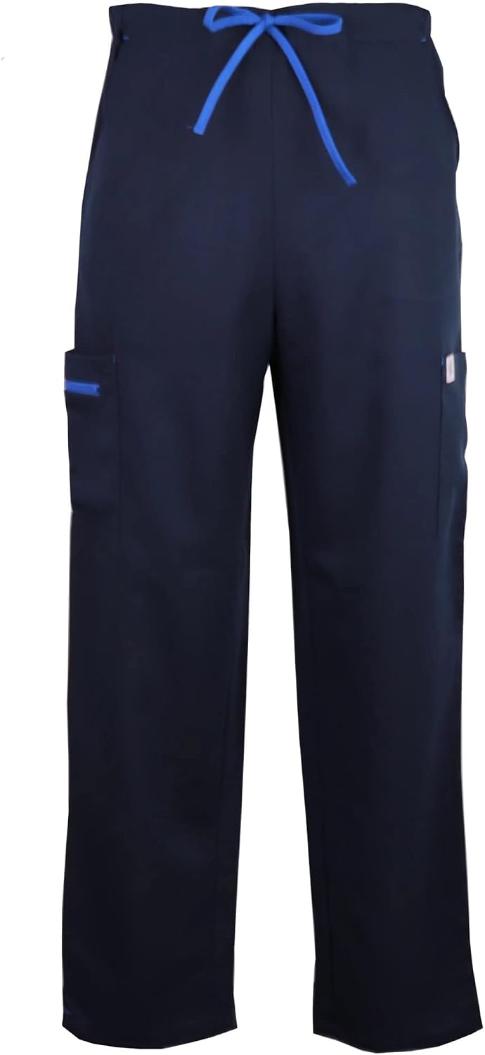 Stretch Cargo Trousers with 5 Pockets for Dental Elderly Carer Navy