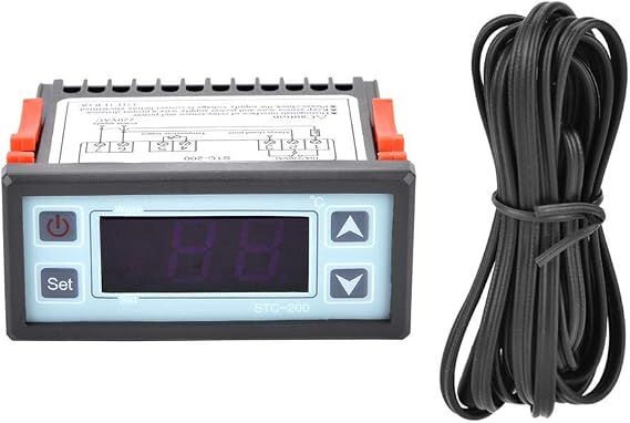 Digital Temperature Controller Microcomputer Thermostat Switch with 10A Relay, Heating Cooling Modes for Homebrew Fermenter Fridge Freezer -40~99C