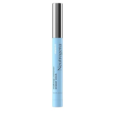 Neutrogena Makeup Remover Eraser Stick with Vitamin E, Easy-to Use & Travel-Friendly Makeup Removing Gel Pen for On-the-Go Touch-Ups of Stray or Smudged Eyeliner, Lipstick, More, 0.04 oz