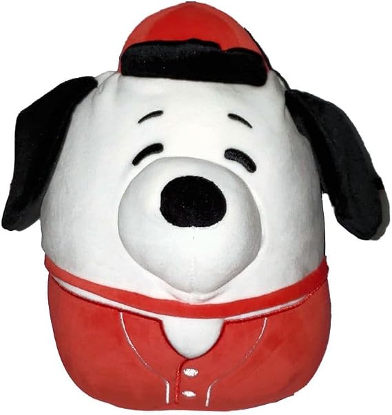 Squishmallows 8" Peanuts Snoopy in Baseball Uniform