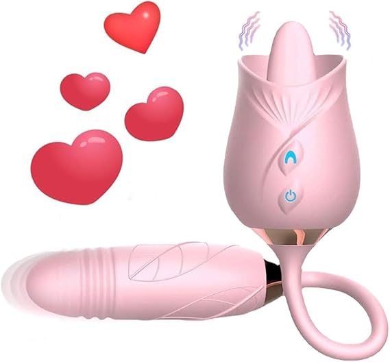The New Rose 2 in 1 Adult Tool Waterproof Modes Toy Electric Function Machine Party Birthday Gifts-US in Stock.rSG1028, Pink