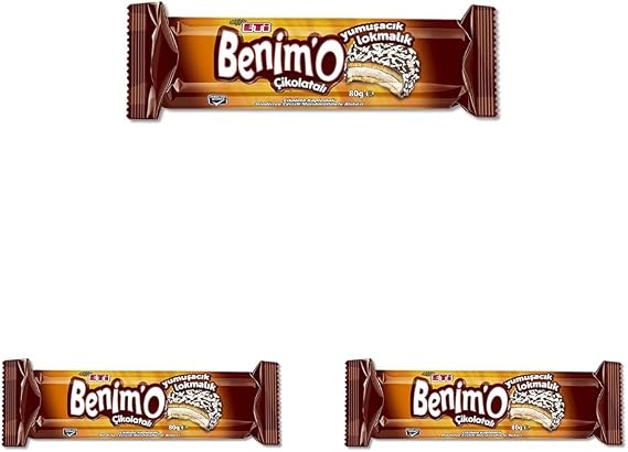 Eti Benimo Lokmalık Çikolatalı Bisküvi 80 g 3lü paket