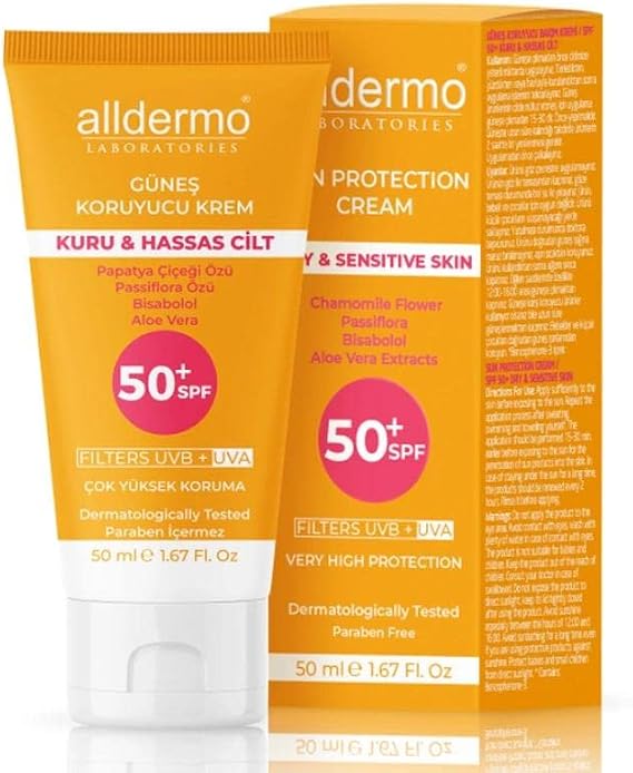 Alldermo Spf 50 Kuru & Hassas Cİltler GÜneŞ Koruyucu Krem 50 Ml