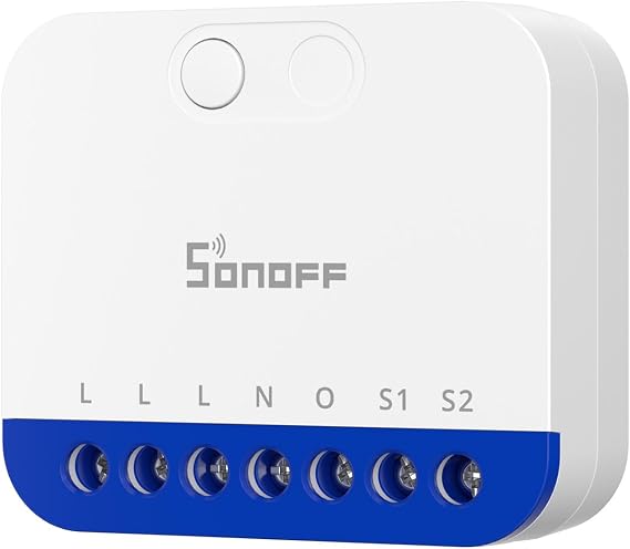 SONOFF Mini DIM WiFi Dimmer Switch for Dimmable LED Electronic Transformers Glow Halogen Bulbs Neutral Conductor Required Power Measurement Matter Compatible with Alexa Google Home & Apple HomeKit