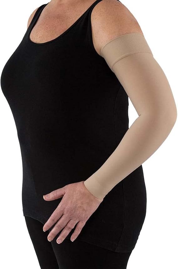 JOBST Bella Lite Compression Sleeves, 15-20 mmHg, Armsleeve, Silicone Dot Band, Beige