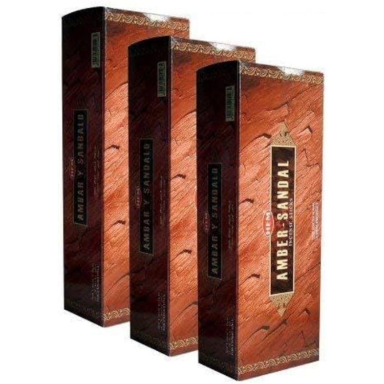 HEM Amber Y Sandalo Incense, 3 Boxes - 360 Sticks Bulk per Order