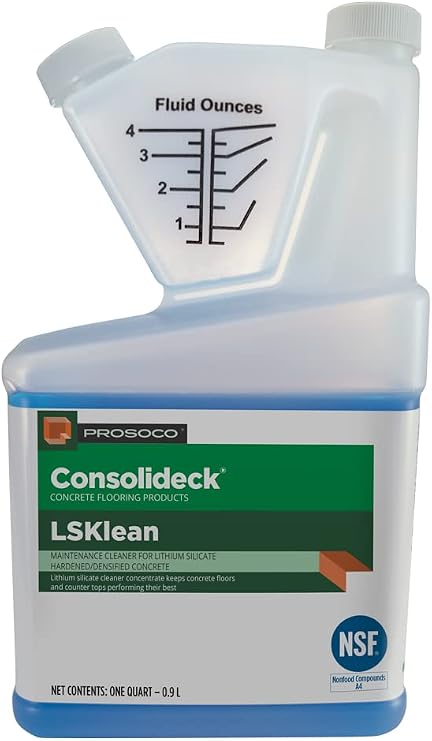 Prosoco LSKlean | Maintenance cleaner for lithium silicate hardened/densified concrete - Trusted by Professionals (6-Quart Case)
