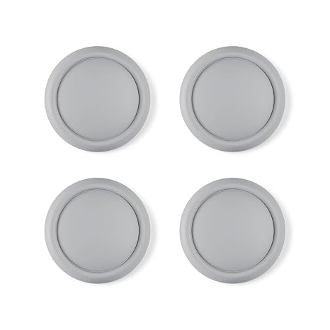 PlayVital Thumb Grips for Nintendo Switch 2, 4-Pack Silicone Joystick Caps for Joycon 2, Cute Accessories Comfort Thumbstick Grip Covers - New Hope Gray