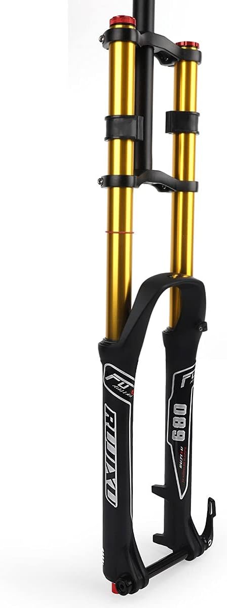 Mountainbike Fork 26 27.5 29 Inch DH Bike Suspension Fork MTB Disc Brake Bicycle Thru Axle 15mm Air Downhill Fork Travel 135mm Straight 1-1/8" Rebound Adjust 2500g