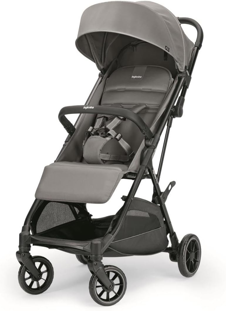 Inglesina Now Self-Folding One-Move Opening Cabin Size Baby Stroller - Snap Grey