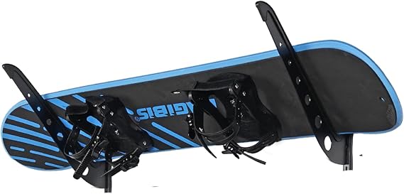 Snowboard Wall Racks, Adjustable Storage Rack for Ski, Surfboard, Wakeboard, Snowboard Wall Mount Display, White/Black