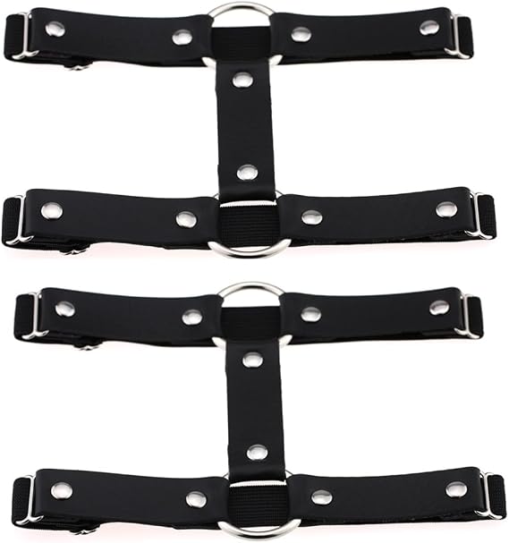 Gothic Leg Garter Blet Double Row Punk Elastic Leg Thigh Garter Harness Set