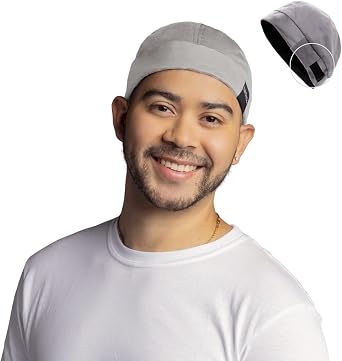Hairbrella Premium Satin-Lined Mens Sleep Cap, Wave Cap, Adjustable Durags for Men, Durag Alternative for 360 Waves