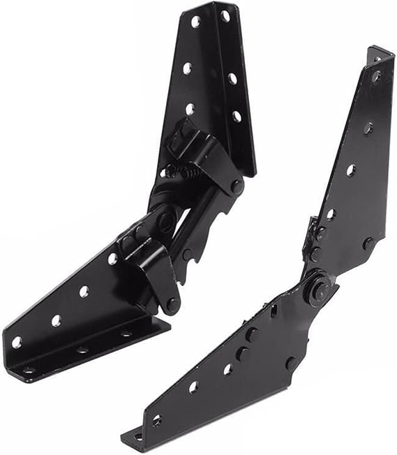 SBTRKT 2 Pieces of Folding Bed Lifting Hinges, Adjustable 3-Position Mechanism Hinges, Sofa Bed Hardware Accessories