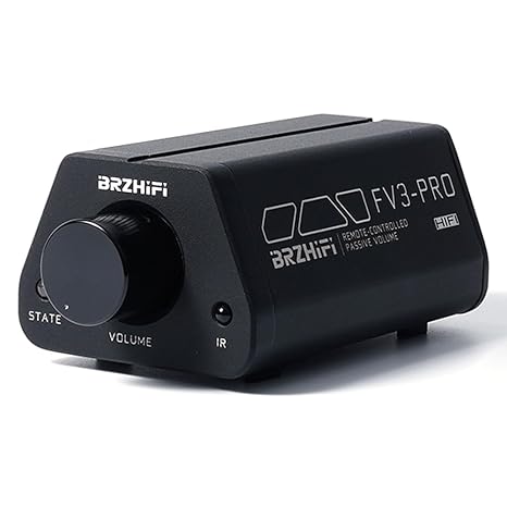 FV3-PRO Passive Preamplifier, High Precision Volume Controller, Remote Control, Compatible with Power Amplifier/Active Speaker, Lossless, Compact Design