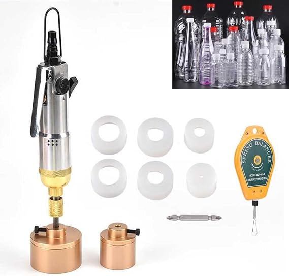 Pneumatic Capper Plastic Bottle Sealing Capping Handheld Sealer Machine Air Screwing Capping Tool Cap Diameter 10-50mm (capping machine 10-50mm)