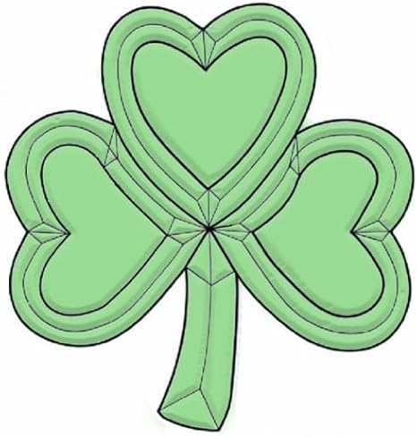 6-3/4"X 7-1/4" Colored Exquisite Glass Shamrock Bevel Cluster COEC126