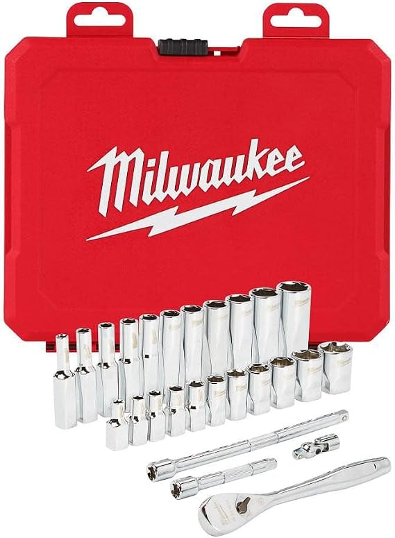 Milwaukee Ratchet-Socket Set SAE 1/4IN 48-22-9404