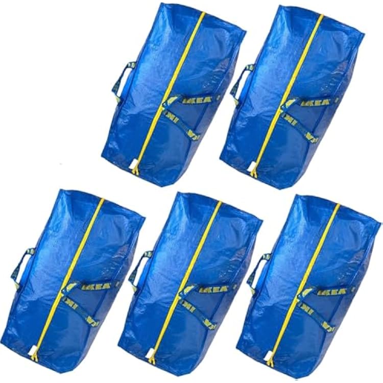 Ikea 901.491.48 Frakta Storage Bag, Blue, 8 Pack