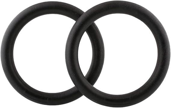 CLISPEED D Ring 2pcs Workout Ring Muscular Cross-Training Strength Bodybuilding Plastic Training Replacement Rings Gymnastic Bodyweight Black for Workouts Cross Gym Fitness