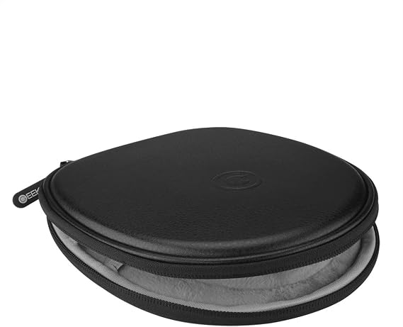 Geekria Shield Hard Shell Carrying Case Compatible with Bose QuietControl 30, Bluenin 980, 970, Jabra Halo Fusion Neckband Headphones, Protective Travel Storage Bag with Cable Pocket (Black)
