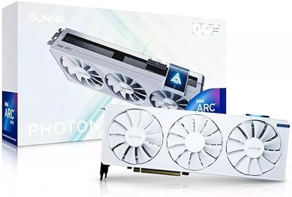 WEELIAO GUNNIR Intel Arc A770 Photon 8GB OC GDDR6 2400MHz Triple Fan White Graphics Card (256-bit, PCIe 4.0, HDMI/DisplayPort, Supports 4k)