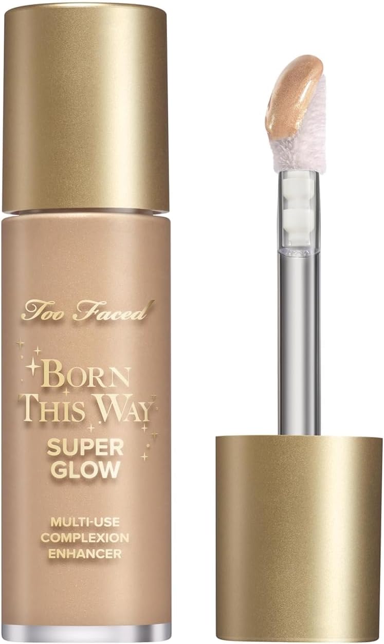 Too Faced Born This Way Super Glow Multi-Use Highlighting Skin Enhancer | Hydrating, Natural, All-Over Glow with Luminous Finish for Lit-From-Within Skin | Non-Greasy + Blendable, 30 ml