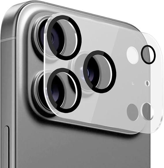 Buff iPhone Kamera Lens Koruyucu Şeffaf 9H Sert Temperli Cam (iPhone 17 Pro Max)