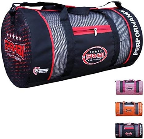 Farabi,Gym Fitness Workout Gear Bag, MMA, Boxing Gear Bag, Holdall Training Gear Travel Bag (Black)