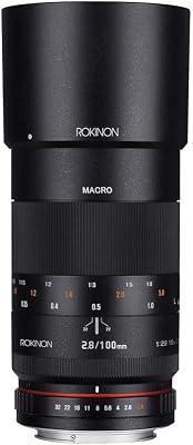 Rokinon 100mm F2.8 ED UMC Full Frame Telephoto Macro Lens for Canon EF Digital SLR Cameras