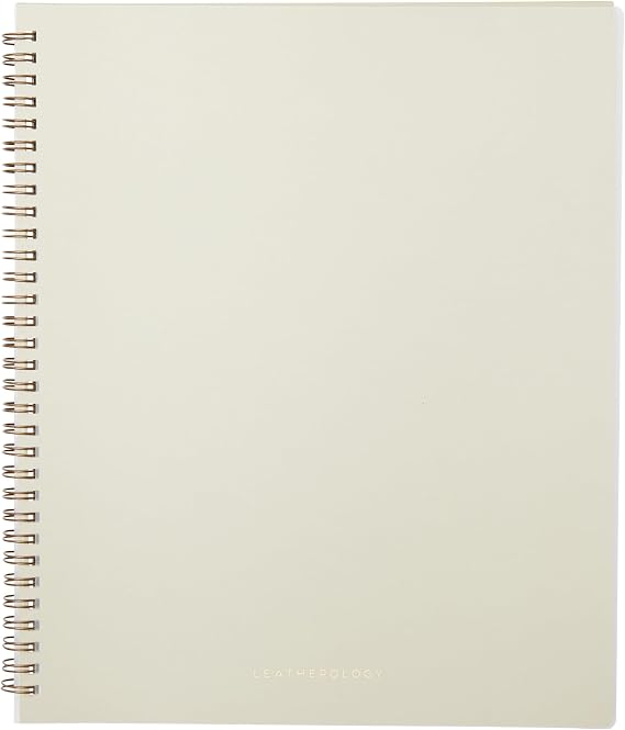 Leatherology Letter Spiral Notebook Refill - 80 Sheets | SC-Certified 100gsm Paper, For Letter Snap Journal Cover, Premium Writing Refill for Work or Study