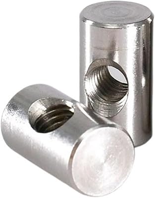 Cross Dowel Slotted Nuts,Stainless Steel Dowel Pin Nuts Embedded Furniture Hammer Insert Nut Cylindrical Metric Thread Woodworking M4M5M6 Size : M6x12 10Pcs Color : One Color,Size:M4x10 20Pcs