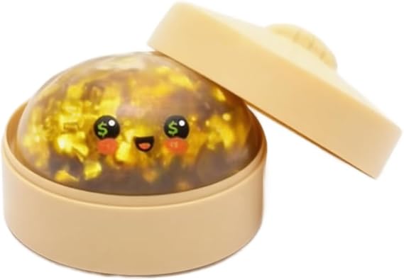 Squishy Dumpling Glitter Cute Dumpling Glitter Squishy with Steamer