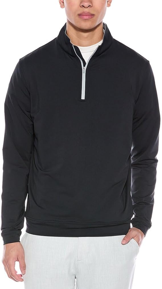Peter Millar Solid Perth Quarter Zip- British Gray