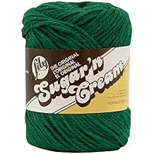 Lily Sugar 'N Cream The Original Solid Yarn, 2.5oz, Medium 4 Gauge, 100% Cotton - Dark Pine - Machine Wash & Dry