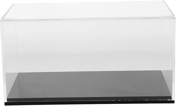 Acrylic Display Case for 1:65 Diecast Cars, Clear Box with Base