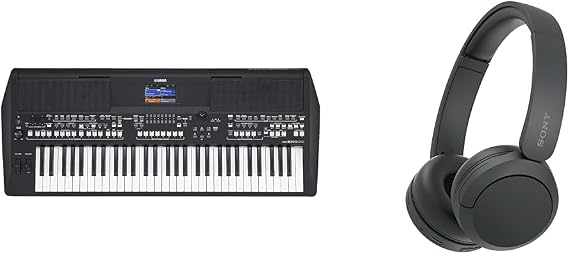 Yamaha PSR-SX600 Digital Keyboard - a Powerful Digital Workstation Keyboard & Sony WH-CH520 | Cuffie Wireless, Connessione Multipoint, con Microfono
