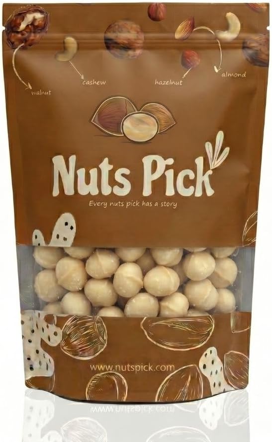 Roasted Salted Macadamia Nuts – Premium Whole Macadamias Roasted in Small Batches with Sea Salt | Creamy & Crunchy Snack | Vegetarian Friendly | Multi-Pack 250g