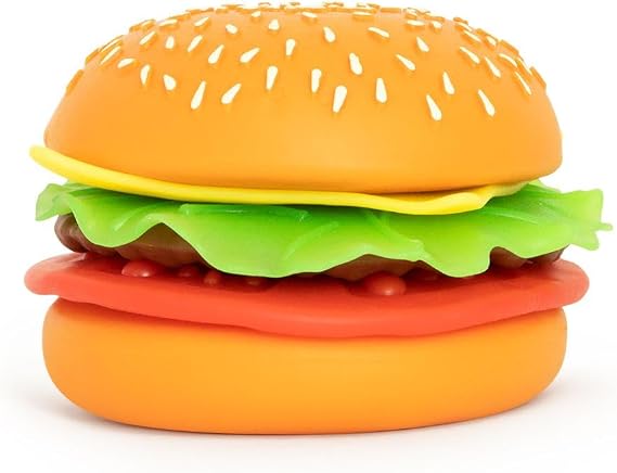 Jumbo Peel and Play Burger Squishy Sensory Toy – Extra Large Squeeze Stress Toy for Kids & Adults – Soft Foam Fidget – Ages 3+ 13cm