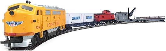 1/87 HO Scale US FF-7 Diesel Locomotive Steam Locomotive Model Steam Locomotive Railway Model Set Model Railway Steam Train with Track Wagons, Gift Decoration