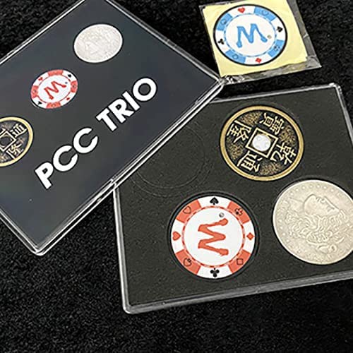 SUMAG PCC Trio Magic Tricks Classic CSB Coin Chip Appear Vanish Magic Magician Close up Illusions Gimmicks Mentalism Props