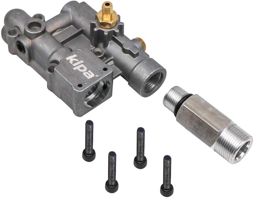 KIPA Pressure Washer Manifold Kit For Briggs Stratton 020228 Pressure washer EXWGV1721, Replace part 16031 190627GS 190574GS injector inlet valve Mounting Bolt