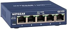 NETGEAR 5-Port Gigabit Ethernet Unmanaged Switch (GS105NA) - Desktop or Wall Mount