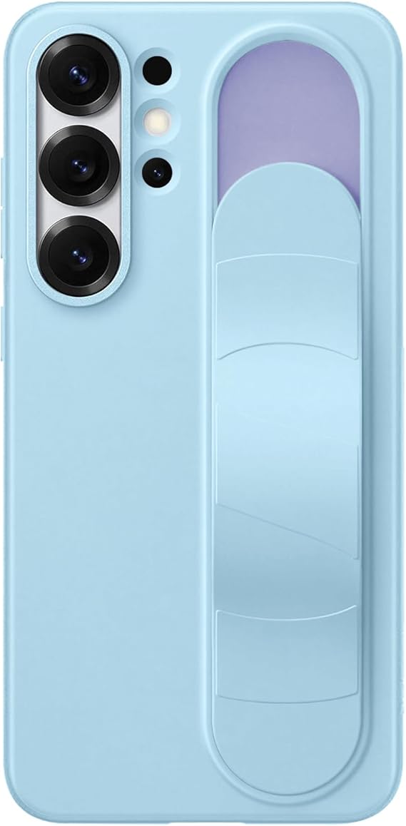 スマートボタン付きSamsung Galaxy S25 Ultra用、スタンドグリップフォンケース、キックスタンド付き、Samsung S25 Ultraケーススマートボタンカバー|ハンドストラップ|ソフトタッチ|スタンドグリップ|スマートブット