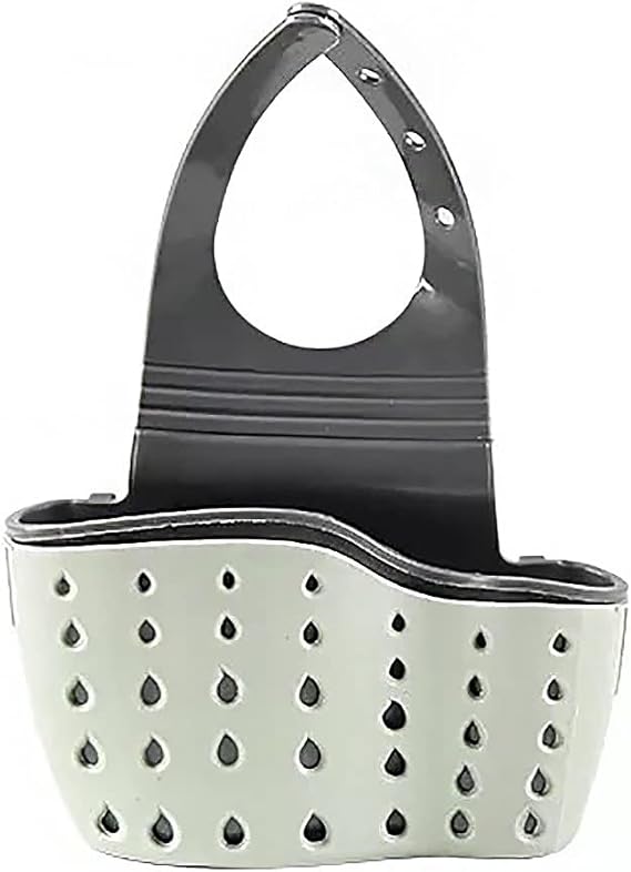 tooloflife Sink Sponge Holder, Kitchen Adjustable Organizer Sink Rack Drain Basket Hanging Strainer Organizer, Green