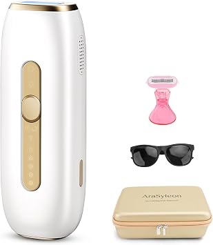 IPL Laser Hair Removal Device, Sapphire Ice-Cooling Painless Lazer Hair Remover at Home, 3 Modes/5 Levels/999,999 Flashes, Permanent Hair Removal for Women Facial, Bikini, Body | with Storage Case